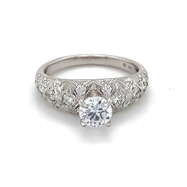 14k White Gold Semi-Mt Ring with 0.51tw