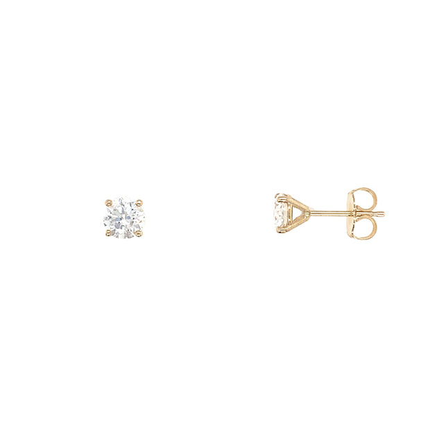 14k White Gold 1.01 cttw Lab Grown Diamond Stud Earrings