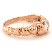 Custom Rose Gold Heart Ring