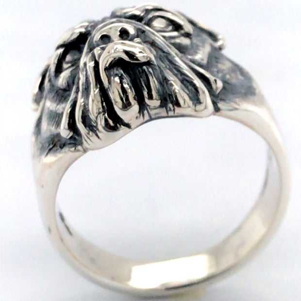 Sterling Silver Bulldog Ring