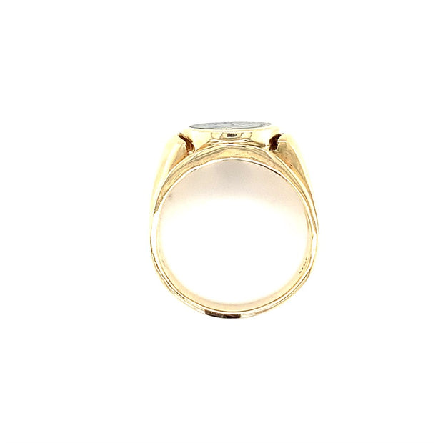 Custom 14K Yellow Gold Quartz Ring