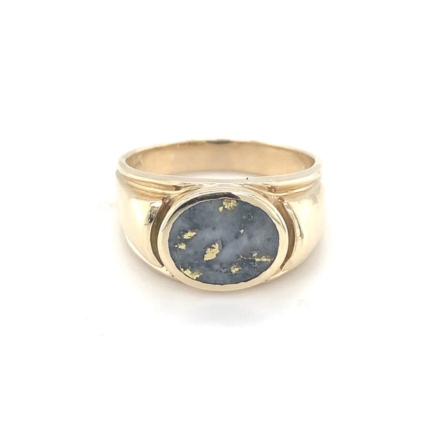 Custom 14K Yellow Gold Quartz Ring