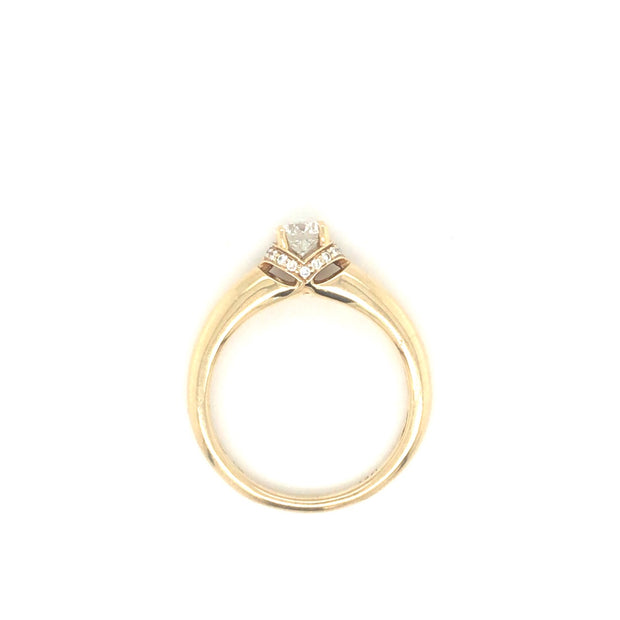 14K Engagement ring with 0.40Ct  F/ Vs