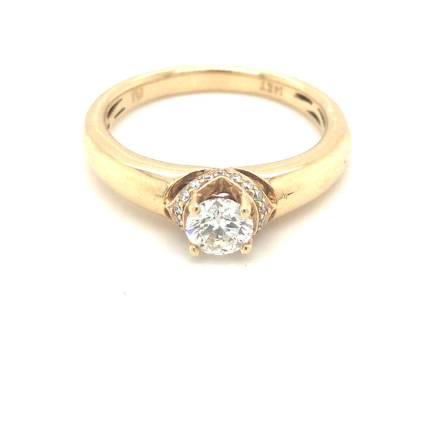 14K Engagement ring with 0.40Ct  F/ Vs