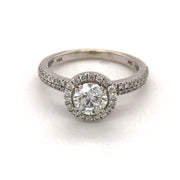 14K White Gold Engagement Ring with 0.68ct G/SI2