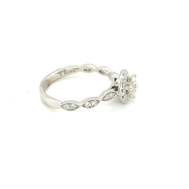 14Kt Diamond Engagement Ring with 0.52ct center H/I2