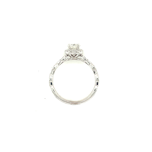 14Kt Diamond Engagement Ring with 0.52ct center H/I2