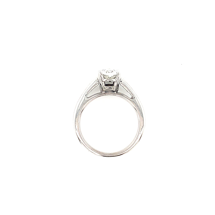 14k White Gold 1ct Oval Diamond Solitaire