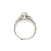 Platinum Engagement Ring With One 0.62Ct Round G/H Vs2  1.14 ctw