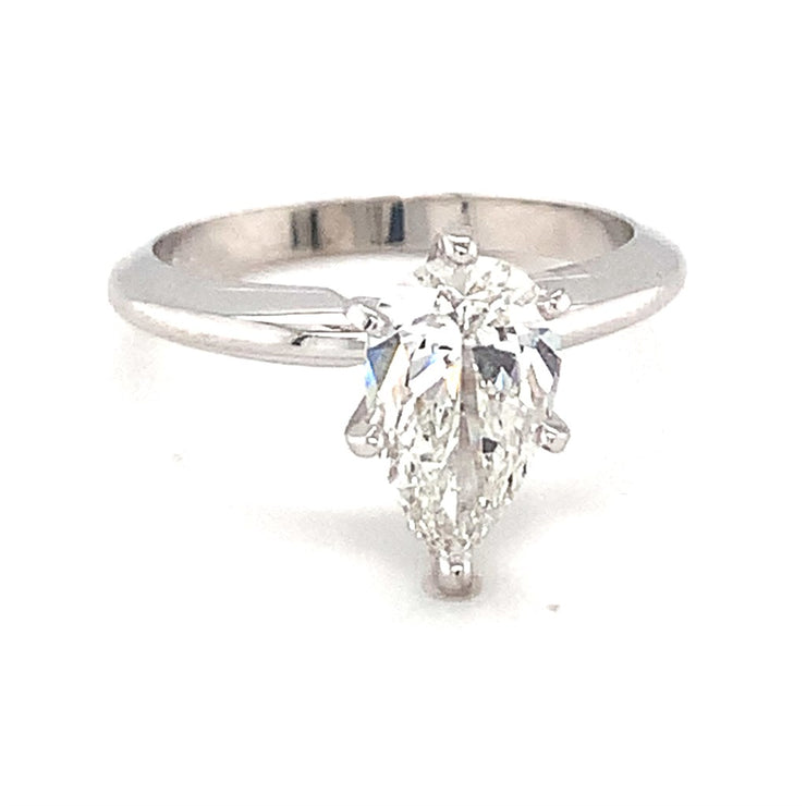 14k Solitaire Lab Diamond 1.52 Ct Pearl G/VS2