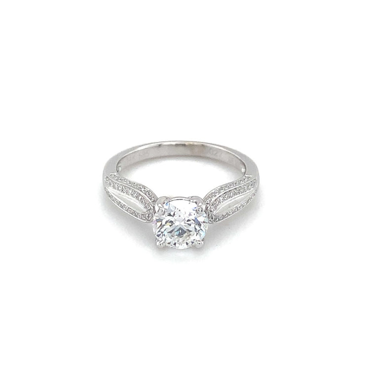 1.20ct D/VVS2 Lab Diamond in14K White Gold Engagement Ring