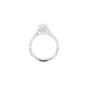 14K White Gold Semi Mount Ring