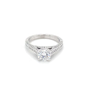 14K White Gold Semi Mount Ring