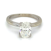 Diamond Solitaire 1.04ct Oval Mined Diamond I/SI1 GIA