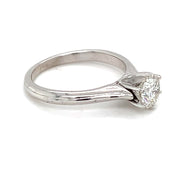 14k White Gold Ring with .82ct Diamond Solitaire Ring