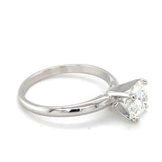14k White Gold Solitaire Lab Diamond 1.52 Ct Round F/G/SI1