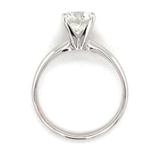 14k White Gold Solitaire Lab Diamond 1.52 Ct Round F/G/SI1