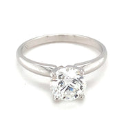 14k White Gold Solitaire Lab Diamond 1.52 Ct Round F/G/SI1