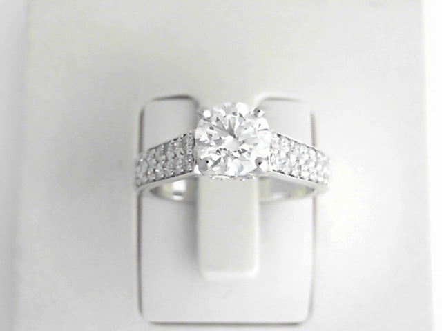 14K White Gold Diamond Semi Mount Ring