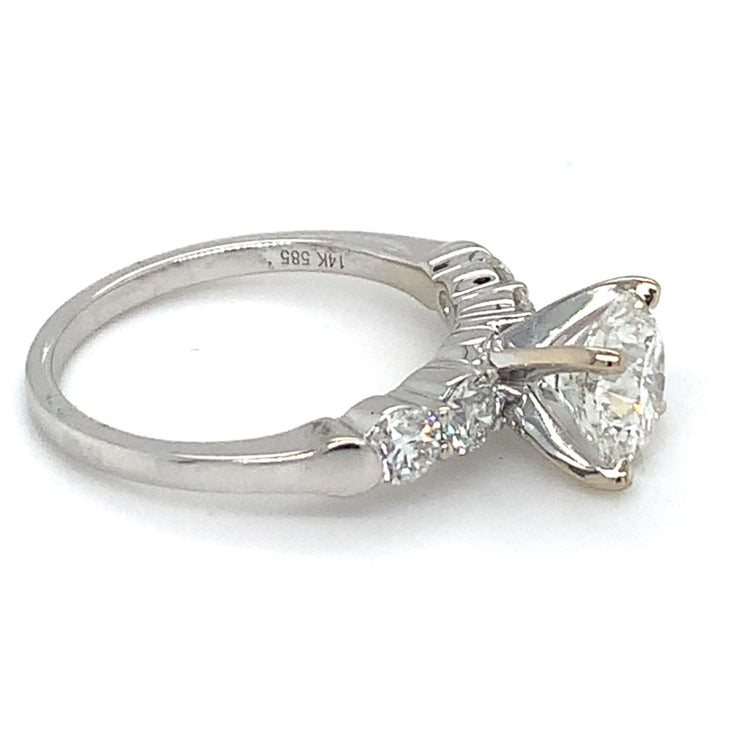 14k W Gold 1.53ct Round E VVS2 Lab Grown Diamond Ring
