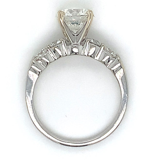 14k W Gold 1.53ct Round E VVS2 Lab Grown Diamond Ring