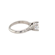 14k White Gold Semi-mount w/ 0.25cttw Accent Diamonds