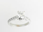 14k White Gold 1.03ct Lab Grown Diamond D/VVS1 w/ 0.38ct tw Natural Diamonds