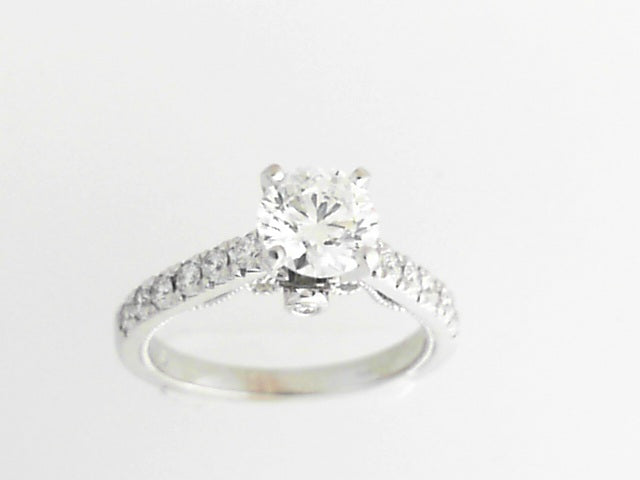 14k White Gold 1.03ct Lab Grown Diamond D/VVS1 w/ 0.38ct tw Natural Diamonds