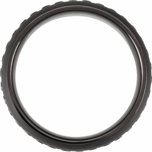 Tungsten Black PVD 8 mm Imitation Black Zircon Comfort-Fit Band Size 10