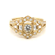 14K Yellow Gold 0.68tw G/H SI2 Diamond Ring