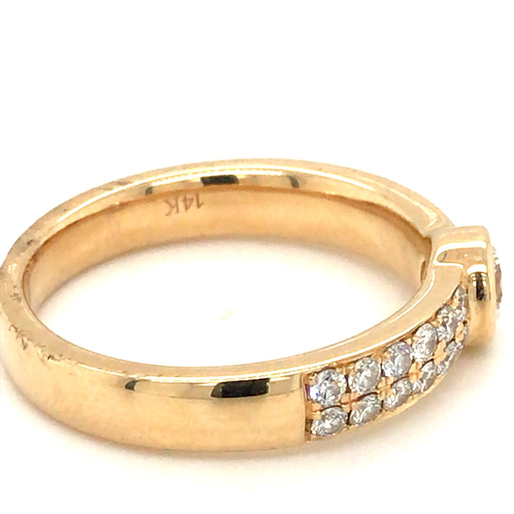 14k Yellow Gold 1.41cttw Diamond Engragement Ring