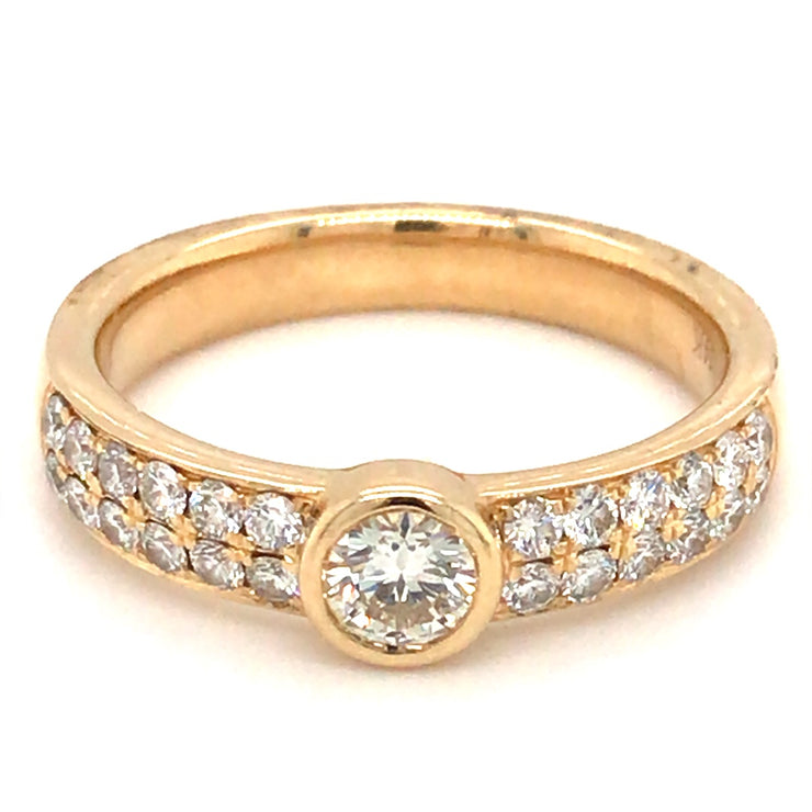 14k Yellow Gold 1.41cttw Diamond Engragement Ring