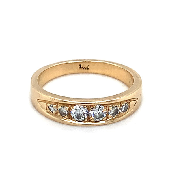 14k Yellow Gold Diamond Band  0.33ct tw