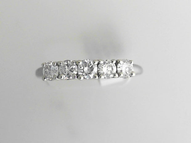 14k White Gold Diamond Band 0.60tw Round H SI2 Diamonds