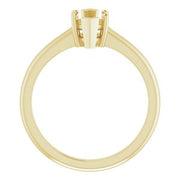 14K Yellow 9x4.5 mm Marquise Solitaire Engagement Ring Mounting