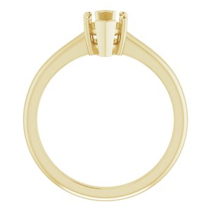 14K Yellow 9x4.5 mm Marquise Solitaire Engagement Ring Mounting