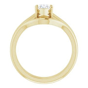 14K Yellow 9x4.5 mm Marquise Solitaire Engagement Ring Mounting