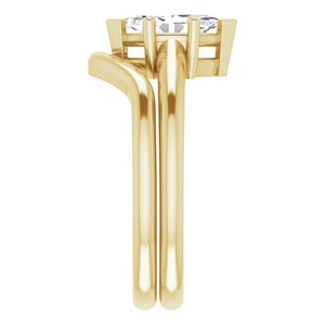14K Yellow 9x4.5 mm Marquise Solitaire Engagement Ring Mounting