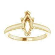 14K Yellow 9x4.5 mm Marquise Solitaire Engagement Ring Mounting
