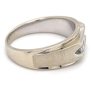 14k White Gold Diamond Band with .25cttw  I/J I2 Diamond