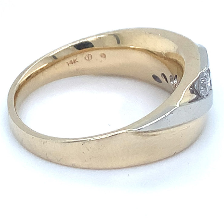 14k White Gold Diamond Band with .25cttw  I/J I2 Diamond