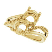 14K Yellow 6.5 mm Round Engagement Ring Mounting