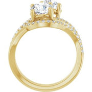 14K Yellow 6.5 mm Round Engagement Ring Mounting