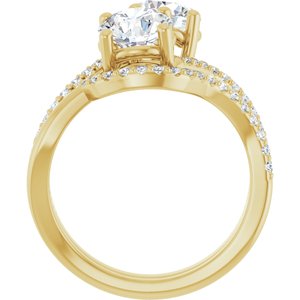 14K Yellow 6.5 mm Round Engagement Ring Mounting