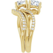 14K Yellow 6.5 mm Round Engagement Ring Mounting
