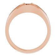 14K Rose 4 x 4 mm Cushion Band Mounting