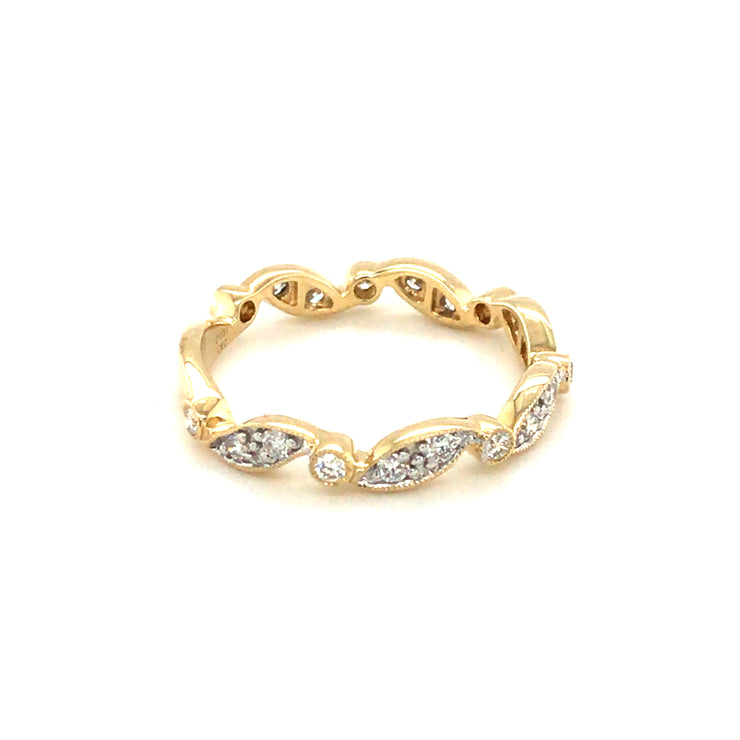 14k Yellow Gold .31cttw Diamond Band