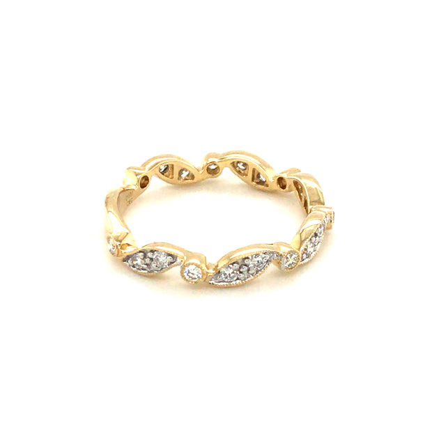 14k Yellow Gold .31cttw Diamond Band