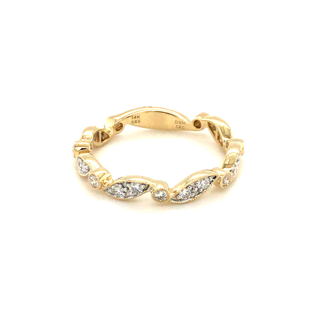 14k Yellow Gold .31cttw Diamond Band