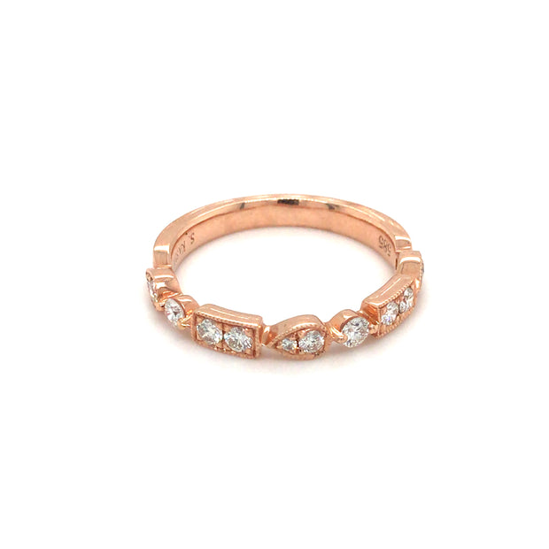 14k Rose Gold .34cttw Diamond Band